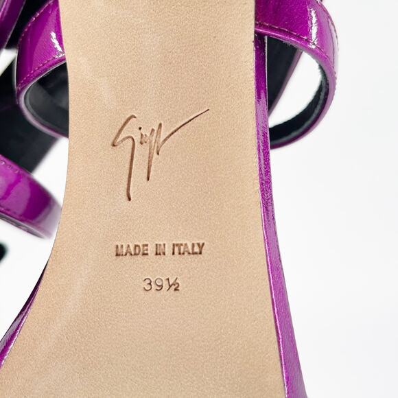 Giuseppe Zanotti Metallic Fuchsia Cruel Alien Wing Stiletto Heel Sandals 39.5 - Picture 11 of 12